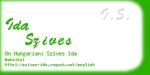 ida szives business card